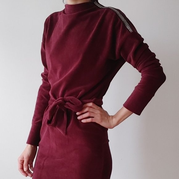Long Sleeve Mock Neck Dress - Picture 1 of 2